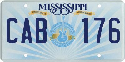MS license plate CAB176