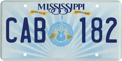 MS license plate CAB182