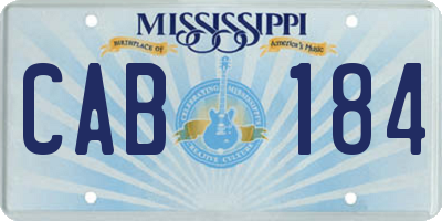 MS license plate CAB184