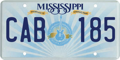MS license plate CAB185