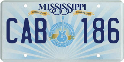 MS license plate CAB186