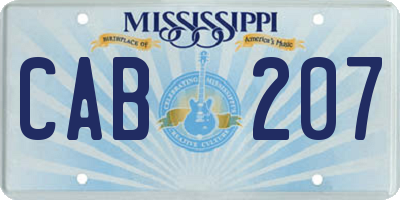 MS license plate CAB207
