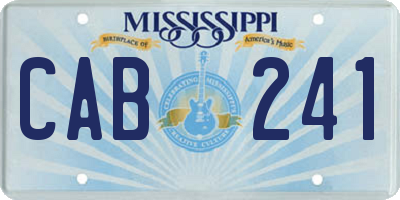 MS license plate CAB241