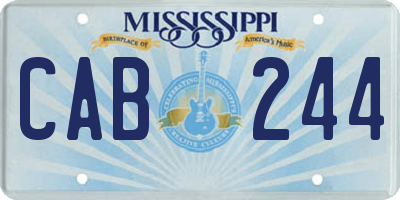 MS license plate CAB244
