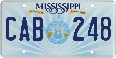 MS license plate CAB248
