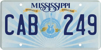 MS license plate CAB249