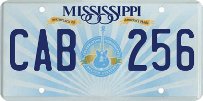 MS license plate CAB256