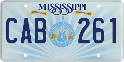 MS license plate CAB261