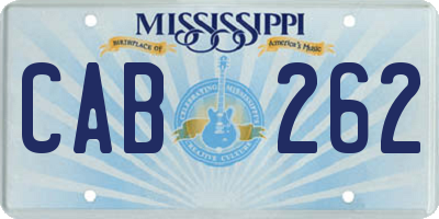 MS license plate CAB262