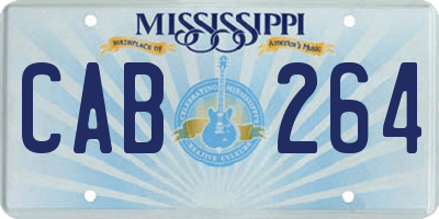 MS license plate CAB264