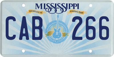 MS license plate CAB266