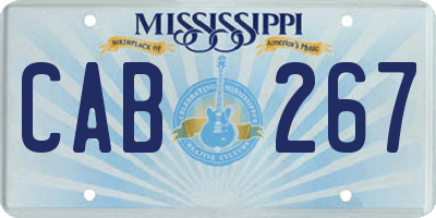 MS license plate CAB267