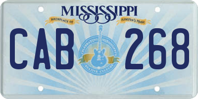 MS license plate CAB268