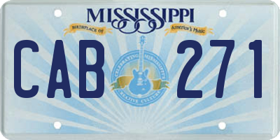 MS license plate CAB271
