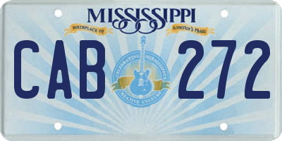 MS license plate CAB272