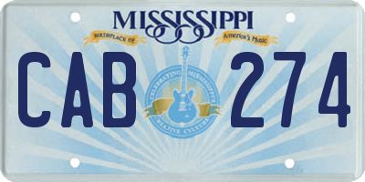MS license plate CAB274