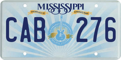 MS license plate CAB276