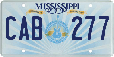 MS license plate CAB277