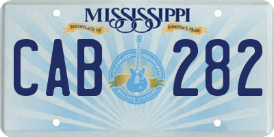 MS license plate CAB282