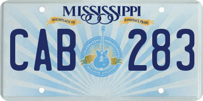 MS license plate CAB283