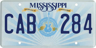 MS license plate CAB284