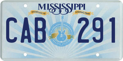 MS license plate CAB291