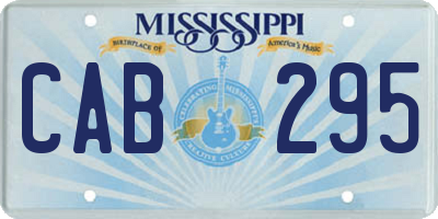 MS license plate CAB295