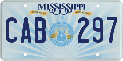 MS license plate CAB297
