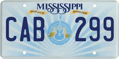 MS license plate CAB299