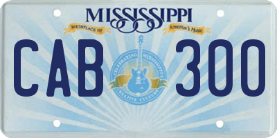 MS license plate CAB300
