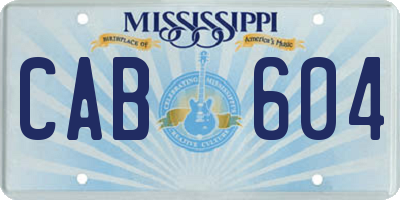 MS license plate CAB604