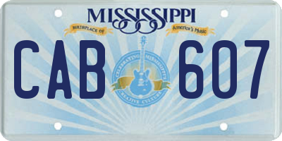 MS license plate CAB607