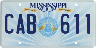 MS license plate CAB611