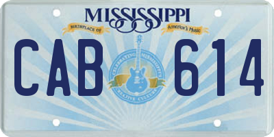 MS license plate CAB614