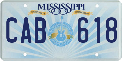 MS license plate CAB618