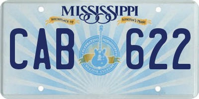 MS license plate CAB622