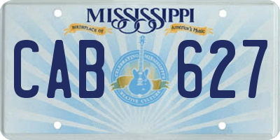 MS license plate CAB627