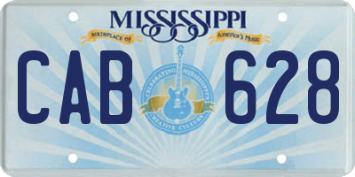 MS license plate CAB628