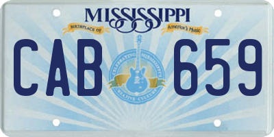 MS license plate CAB659