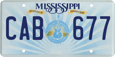 MS license plate CAB677