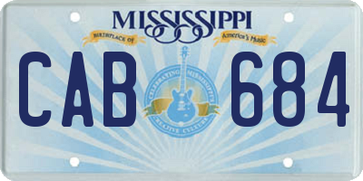 MS license plate CAB684