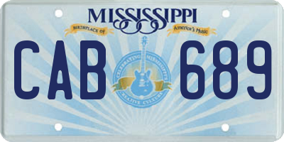 MS license plate CAB689