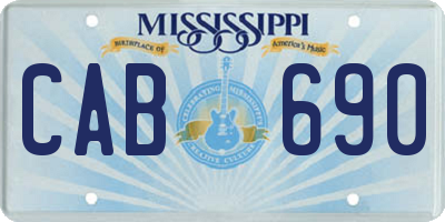 MS license plate CAB690
