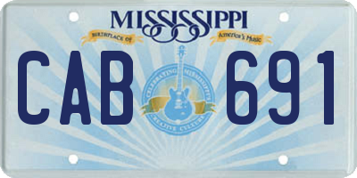 MS license plate CAB691