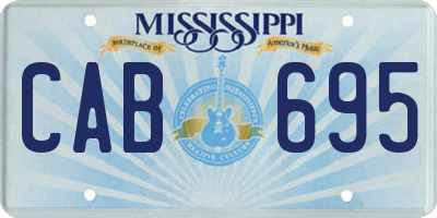 MS license plate CAB695