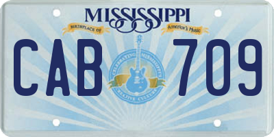 MS license plate CAB709