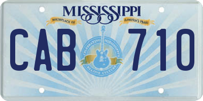 MS license plate CAB710