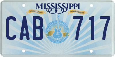 MS license plate CAB717