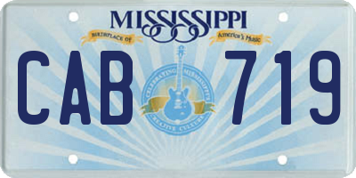MS license plate CAB719