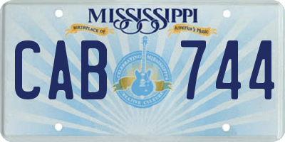 MS license plate CAB744